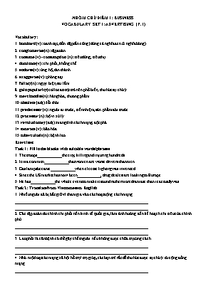 Luyện thi IELTS - Vocabulary set 1 Advertising (Phần 1)